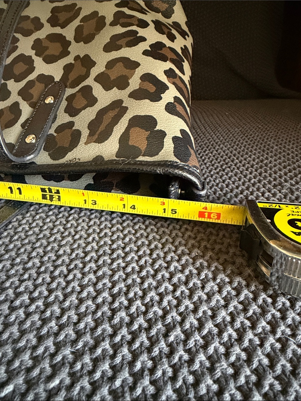 Coach Leopard Print Tote and Wallet Set - Brown/Black/Gray - Picture 11 of 15